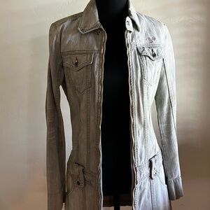 Diesel Light Gray Women's Jean Jacket Dress